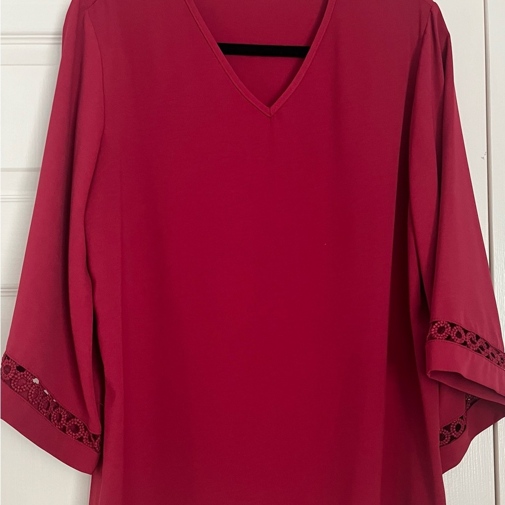 Kaqonal XL
Women's 3/4 Bell Sleeve Patchwork Lace Sleeve Blouse